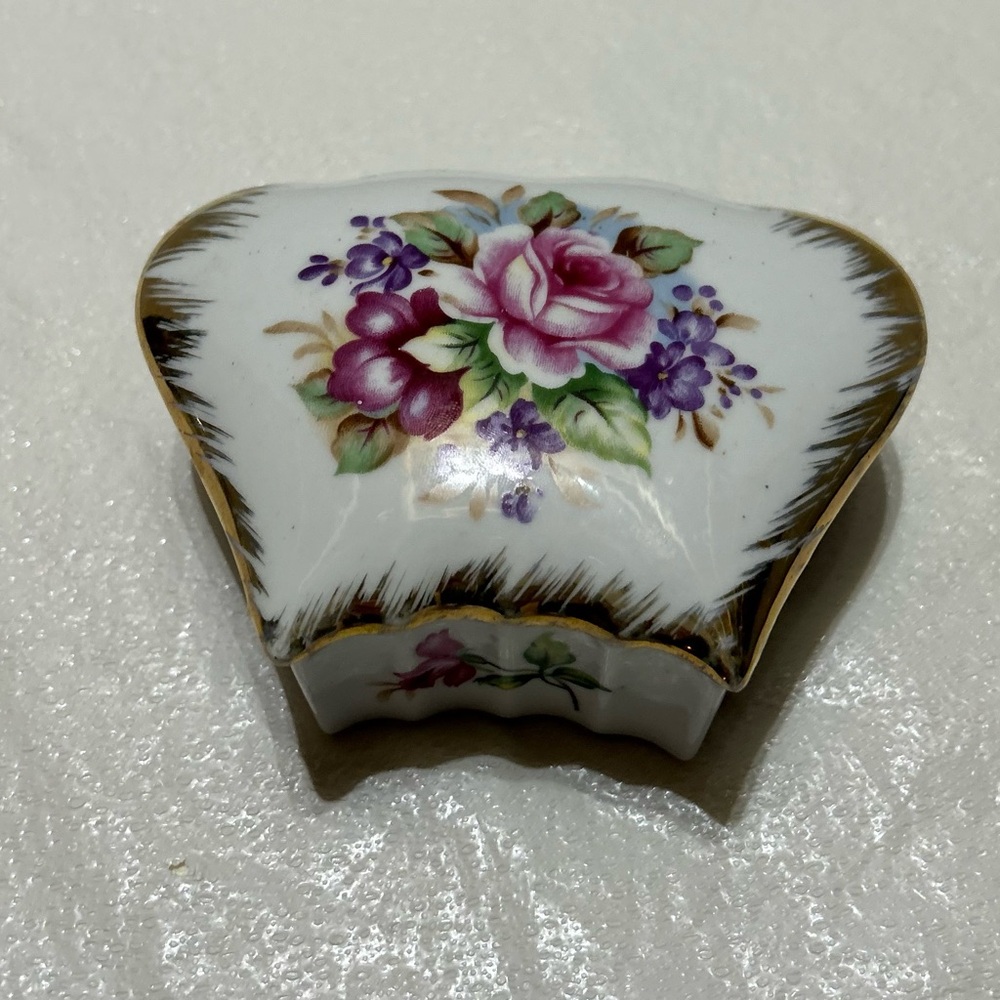 Floral Porcelain Trinket Box